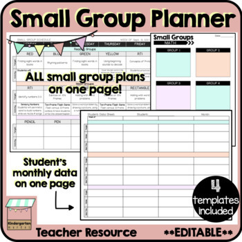 Small Group Lesson Plans and Student Data Sheet